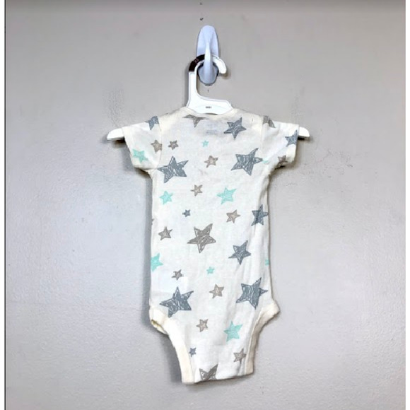 Modern Moments by Gerber Newborn Star Pattern Bodysuits Onesie Off-White 0-3M - Picture 2 of 2